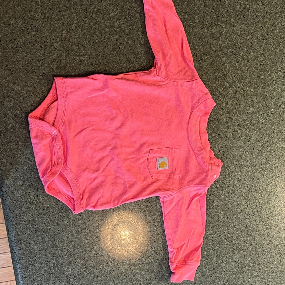 Carhartt Coral Long Sleeve Baby Onesie